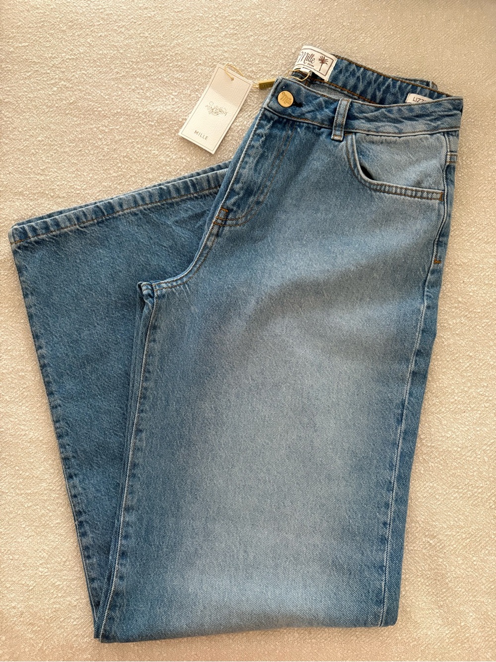 Mille Lizzie Women's Mid-Rise Slouchy Jean in Pacific - Light Blue